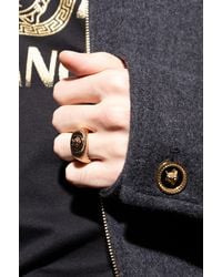 Versace - Signet Ring With Medusa Head - Lyst