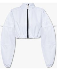 Reebok - Cropped Jacket With Standing Collar, - Lyst