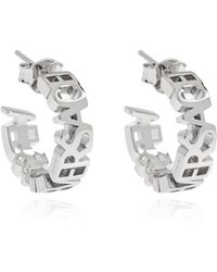 Versace - Brass Earrings With Logo - Lyst