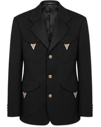 Versace - Wool Vest With Appliqués - Lyst