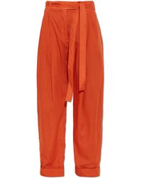 Ferragamo - Trousers With Rolled-Up Legs - Lyst
