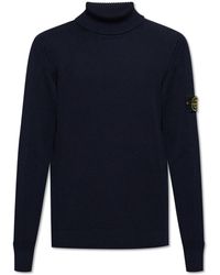 Stone Island - Turtleneck Sweater With Logo - Lyst