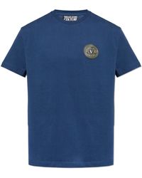 Versace Jeans Couture - T-Shirt With Logo Patch - Lyst