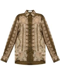 Zimmermann - Loose-Fit Silk Shirt - Lyst