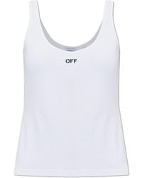 Off-White c/o Virgil Abloh - Ribbed Top With Embroidered Logo - Lyst