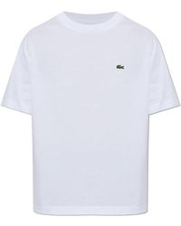 Lacoste - T-Shirt With Logo Patch - Lyst