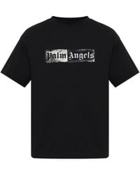 Palm Angels - Cotton T-Shirt With Printed Logo - Lyst