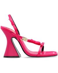 Versace - Heeled Sandals In Satin, - Lyst