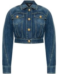 Balmain - Short Denim Jacket - Lyst