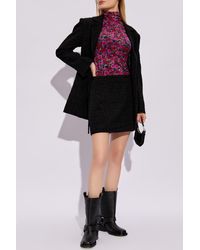 Ganni - Mini Skirt With Jacquard Pattern, - Lyst