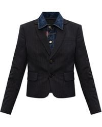 DSquared² - Blazer Made Of Combined Materials - Lyst