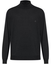 Etro - Wool Turtleneck With Embroidered Logo - Lyst