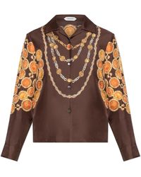 Versace - Silk Shirt With "The Lover" Print - Lyst