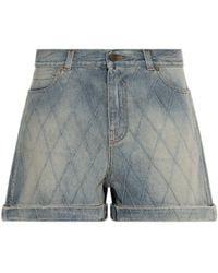 Balmain - Denim Shorts With A 'Vintage' Effect - Lyst