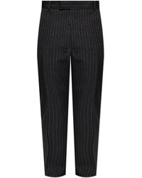 McQueen - Wool Trousers With Lurex Thread - Lyst