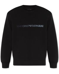 Emporio Armani - Logo-embroidered Sweatshirt, - Lyst