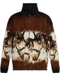 MM6 by Maison Margiela - Fleece Jacket With Stand-Up Collar - Lyst
