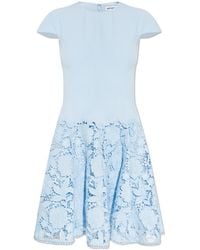 Self-Portrait - Dress With A Lace Hem - Lyst