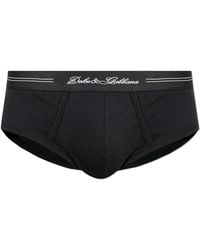 Dolce & Gabbana - Cotton Briefs With Logo - Lyst