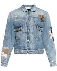 DSquared² - Denim Jacket With 'Vintage' Effect - Lyst