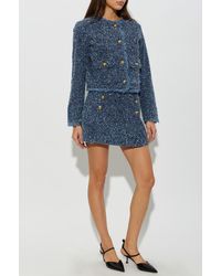MICHAEL Michael Kors - Tweed Blazer With Raw-Edge Finish - Lyst