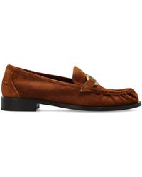 Ferragamo - "Maryan" Suede Loafers - Lyst