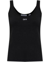 Off-White c/o Virgil Abloh - Ribbed Top With Embroidered Logo - Lyst