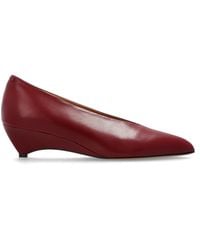 Jil Sander - Leather Wedge-Heeled Shoes - Lyst
