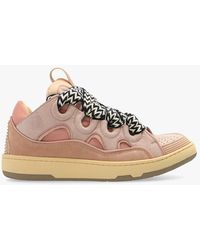 Lanvin - Curb Leather Sneakers - Lyst