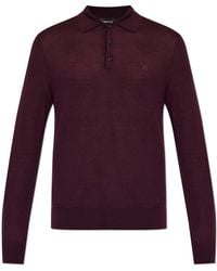 DSquared² - Wool Polo Shirt With Embroidered Logo - Lyst