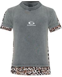Balenciaga - T-Shirt Made Of Combined Materials - Lyst