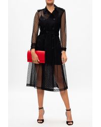 RED Valentino Semi-sheer Tulle Coat Black