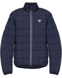 EA7 - Quilted Jacket With Stand-Up Collar - Lyst