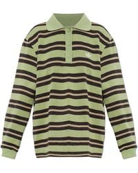 adidas Originals - Striped Long-Sleeved Polo Shirt - Lyst