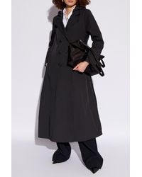 Emporio Armani - Trench Coat With Detachable Hood, - Lyst