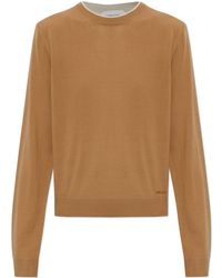 Versace - Sweater With Embroidered Logo - Lyst