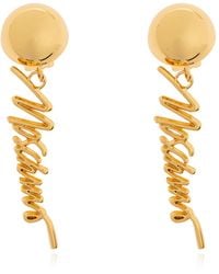 Moschino - Logo Clip-On Earrings - Lyst