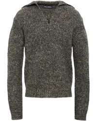 Dolce & Gabbana - Wool Polo Shirt With Appliquéd Logo - Lyst