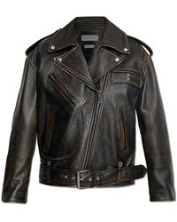 McQueen - Leather Jacket - Lyst