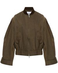 Ganni - Wool Bomber Jacket - Lyst
