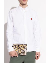KENZO - Leather 'Tiger' Pouch - Lyst