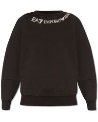 EA7 - Cotton Sweatpants With Logo, - Lyst