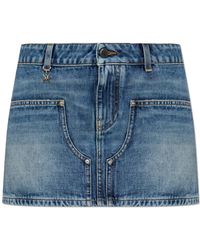 Amiri - Short Denim Skirt - Lyst