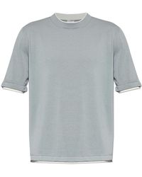 Eleventy - Cotton T-Shirt With A Crew Neck - Lyst