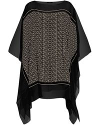 Balmain - Silk Poncho - Lyst