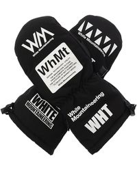 White Mountaineering Gloves With Logo - Black