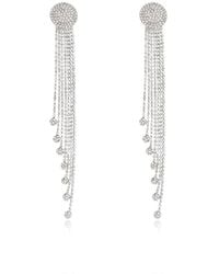 Alessandra Rich - Clip-On Earrings With Crystals - Lyst