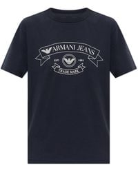Emporio Armani - T-Shirt With Print - Lyst