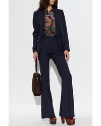 Etro - Double-Breasted Wool Blazer - Lyst
