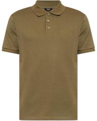 Balmain - Cotton Polo Shirt With Embroidered Logo - Lyst